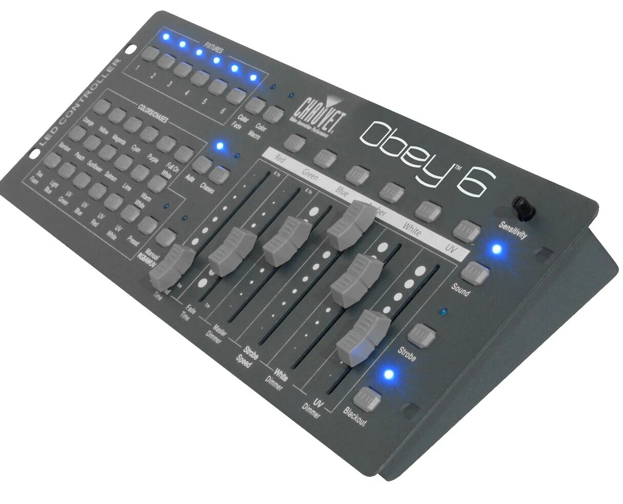 Los controladores de iluminación Chauvet etapa 6 canales