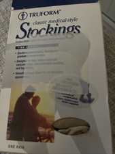 Truform 20-30 mmHg Below Knee Soft Top Compression Stockings Closed Toe Beige