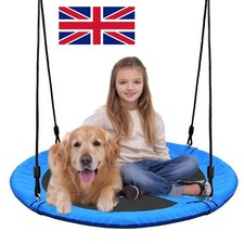Giant Nest Web 100cm Rope Hanging Tree Kid Swing Seat Round Backyard Playground.