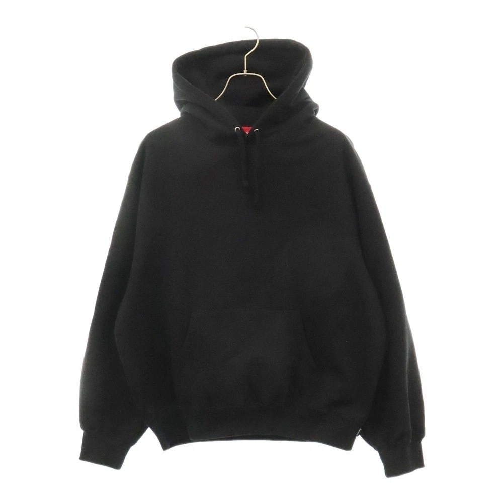 Sweat à capuche Supreme 23AW satin appliqué sweat à capuche noir