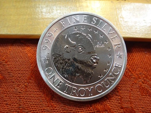 JM Bullion Bison One 1 Oz .999 Silver Bullion Round - No Reserve