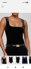 L'Agence Black Velvet Bodysuit size xs