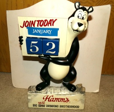 HAMMS CALENDAR 3-D BEAR complete **clean** | eBay