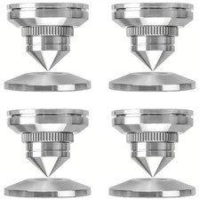 4PCS Adjustable Speaker Stand Turntable Isolation Feet Pad Stainless Steel Stand