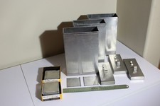 Stainless Steel Film Processing tanks, with film racks and slips. 7cm x 7cm film