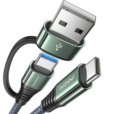 AINOPE 10FT USB C Cable Fast Charging with USB Adapter, Woven 60W USB to USB C