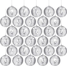 30 PCS Mirror Disco Balls 2 Inch Ornament for Christmas Hanging Decoration Xmas