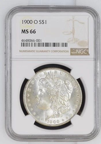 1900-O Morgan Dollar NGC MS66 $1 Mint State Graded New Orleans .900 Silver