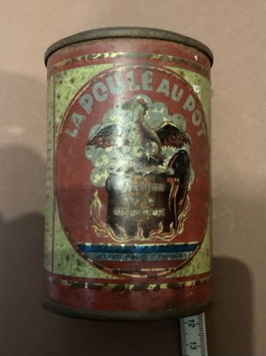 Franz. Proviantdose POULE AU POT  Lebensmittel Dose WK I E.P.A.