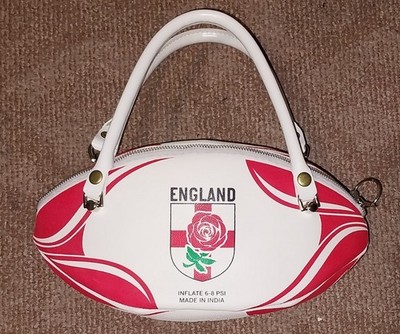 Handgefertigte England Supporter, Rugby Ball Handtasche
