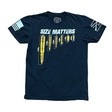 Grunt Style Size Matters Black T-Shirt Men's Size Large