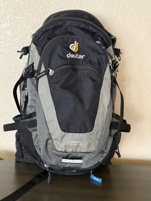 Deuter Compact EXP 12 12L Hiking Daypack Black Gray Airstripes Mesh Back Panel