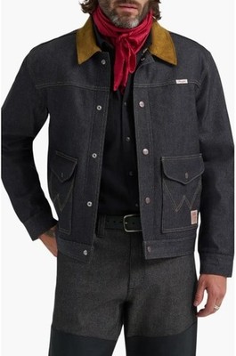 WRANGLER X FILSON DENIM WORK JACKET Sherpa Lined Indigo Size XL