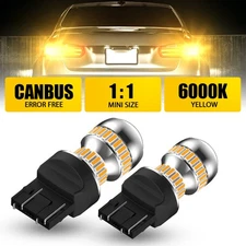 Amber 7443 7444 LED Front Turn Signal Blinker Light Bulbs No Hyper Flash 7440 2X