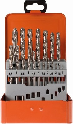 Projahn Sortiment Spiralbohrer HSS-G DIN 338 Typ N BASIC 1-10 mm 19-teilig