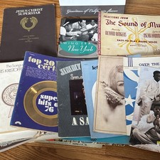 Lot 45 Sheet Music Pieces Piano vocal Contempory, Pop, Movies, Broadway Must See