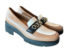 Naturalizer Desi Women's Loafers Brown/White/Black Color Block Size 11 leather