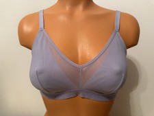 NWT Auden Pull Over Wire Free Unlined Mesh Interior Bralette Purple Size Medium