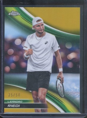 2025 Topps Chrome Tennis LEANDRO RIEDI #154 Gold Refractor /50