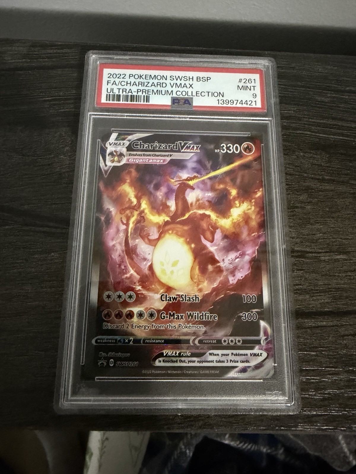 2022 Pokémon SWSH BSP FA/Charizard VMax Ultra Premium Collection #261 PSA 9 MINT