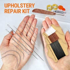 Upholstery Repair Kit: Waxed Sewing Thread 3 Colors  Heavy Duty Needles 1...