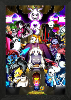 Undertale Figuren Gruppe Illustra Gerahmtes Wandbild Poster Leinwanddruck Bild