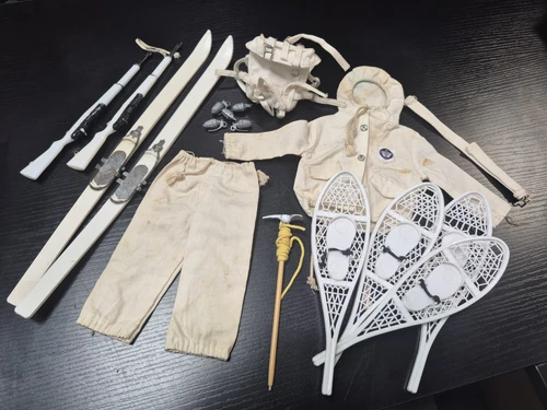 Vintage 1960's 12" GI Joe Mountain Troops & Ski Patrol Accessories. JAPAN