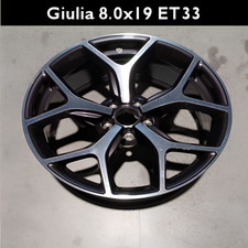 Cerchio Lega 8.0-19 5x110 ET 33 AlfaRomeo Giulia Nero-Diamantato Nuovo Originale