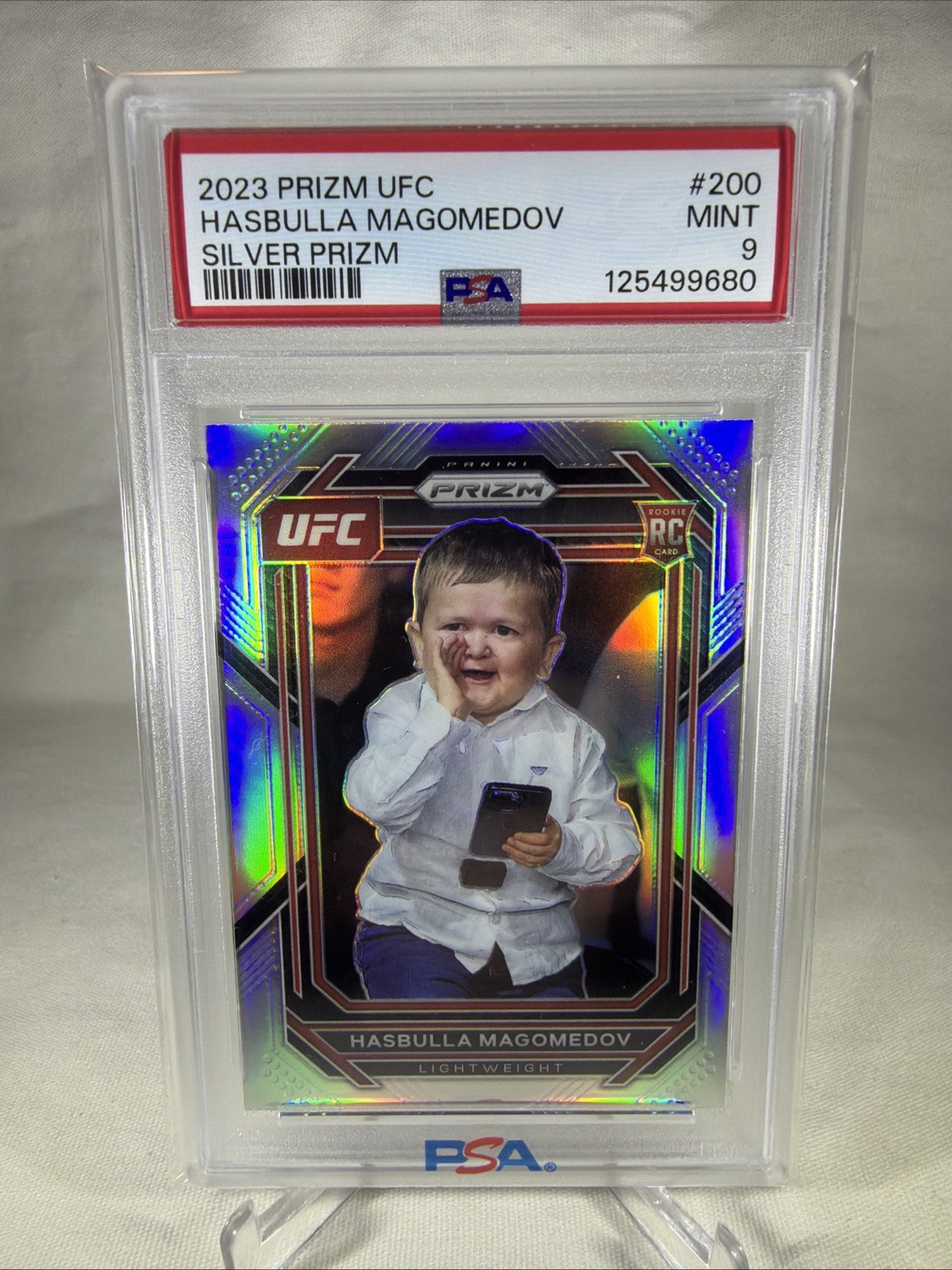 2023 PANINI PRIZM UFC SILVER PRIZM #200 HASBULLA MAGOMEDOV PSA 9