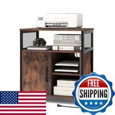 Giantex File Cabinet Lateral Filing Cabinet Lock Wheels Charging Station Cable