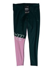 Puma All Me Green/Pink Dry Cell 7/8 Tight Performance Leggings Women's Size L