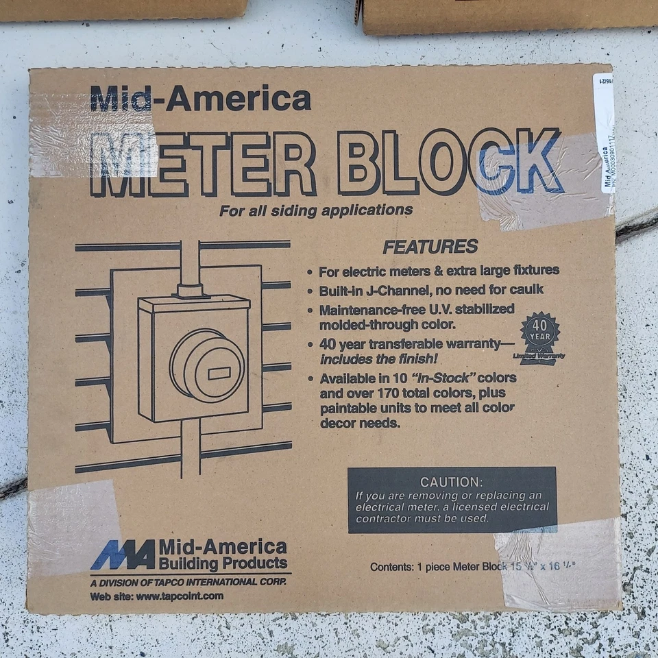 Mid-America MountMaster Meter Block 15.5” X 16.5” , Bright White 201, Paintable - Image 4 of 4