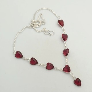 Garnet Gemstone Ethnic Handmade Necklace Jewelry Gift For Women 22 Gms AN 22721