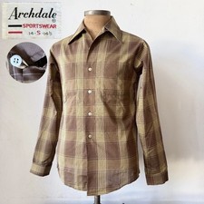 VTG 50s-60s Men  s Loop Collar Button Down By Archdale Sportswear, Rockabilly MCM