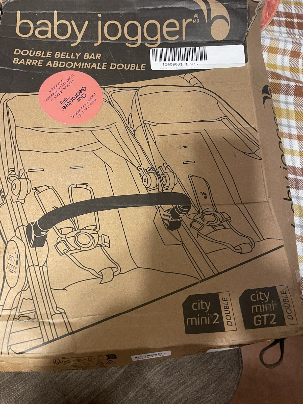 Baby Jogger Belly bar | City Mini 2 Double Stroller, City Mini GT2 New Black