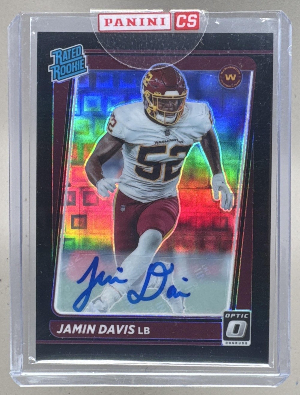 Jamin Davis Panini Donruss Optic #247 Autograph-Black Pandora