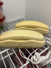 2 Vintage Radio Shack Push Button Slimline Phones No. 43-3222 with Large Numbers