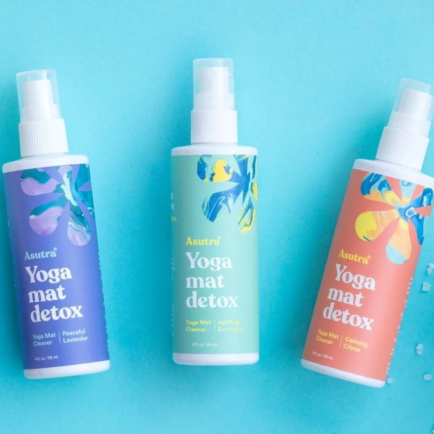 Yoga Mat Cleaner Spray Variety Pack in Lavender Eucalyptus Citrus 4 fl oz Each