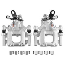 Pair Rear L & R Brake Caliper w/Bracket for Audi A3 Quattro VW Golf Passat Jetta