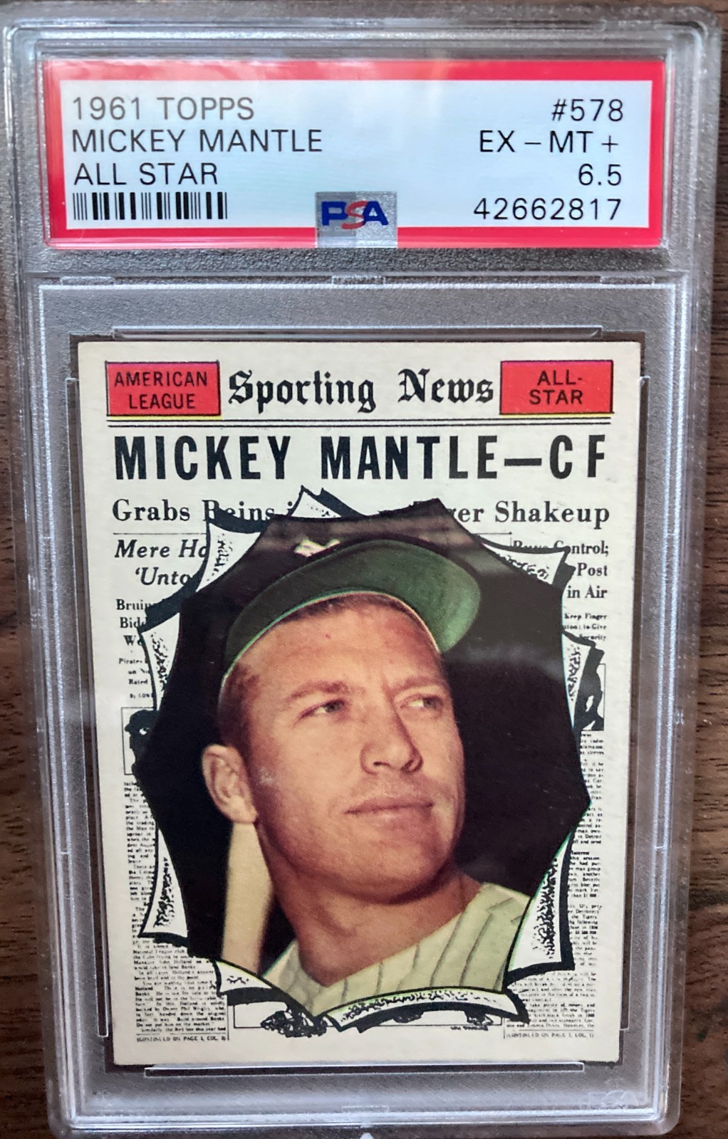 1961 Topps - High # Mickey Mantle #578 All Star PSA 6.5 ++