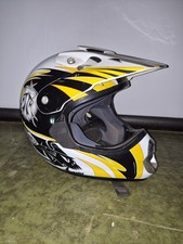 THH Tx-10 XS Casco Motocross Fuoristrada Giallo Nero Bianco Taglia Xs