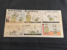 #18b BEETLE BAILEY by Mort Walker Sunday Third Page Strip September 22, 1974