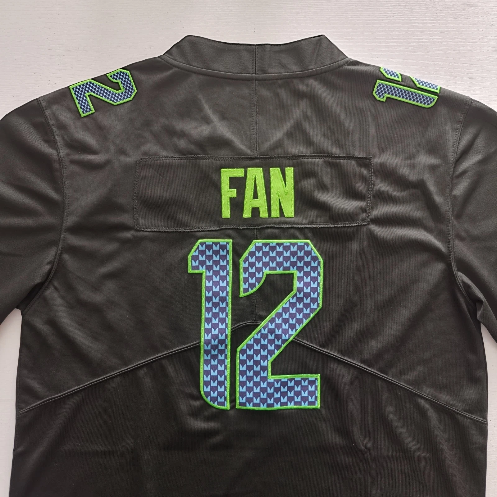 Men's Seahawkss Super B.owl LX Patch Game Jersey Black NWT HOT