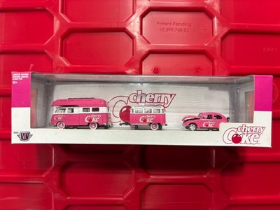 M2 1/64 Cherry Coke Auto Haulers 1959 VW Double Cab Truck & 1953 VW Beetle Delux