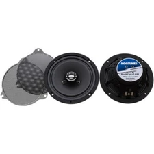 Hogtunes Gen 4 6.5" 2 Ohm Front Speakers with Grills for Harley Touring 14-22