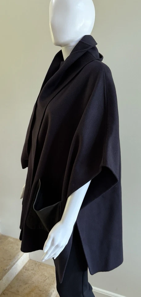 COS Bufanda Doble Cara Mezcla Lana Capa Cuero Bolsillos Foto 2 de 4