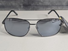 Foster Grant Polarized Aviator Sunglasses Mirrored Lens Solo Pol Black NWT