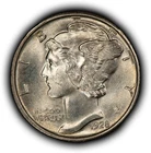 1928 10c Mercury Silver Dime - BU - SKU-Z6774