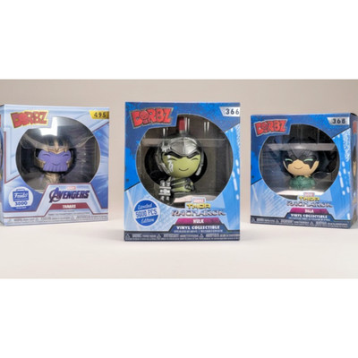 Funko Dorbz Marvel Limited Set Thanos 495 (3000) Hulk 366 (5000) Hela 368 gold