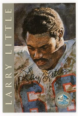 1998 NFL Hall of Fame LARRY LITTLE Signature Series AUTO /2500 Miami Dolphins